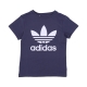 maglietta ragazzo trefoil tee SHADOW NAVY/WHITE