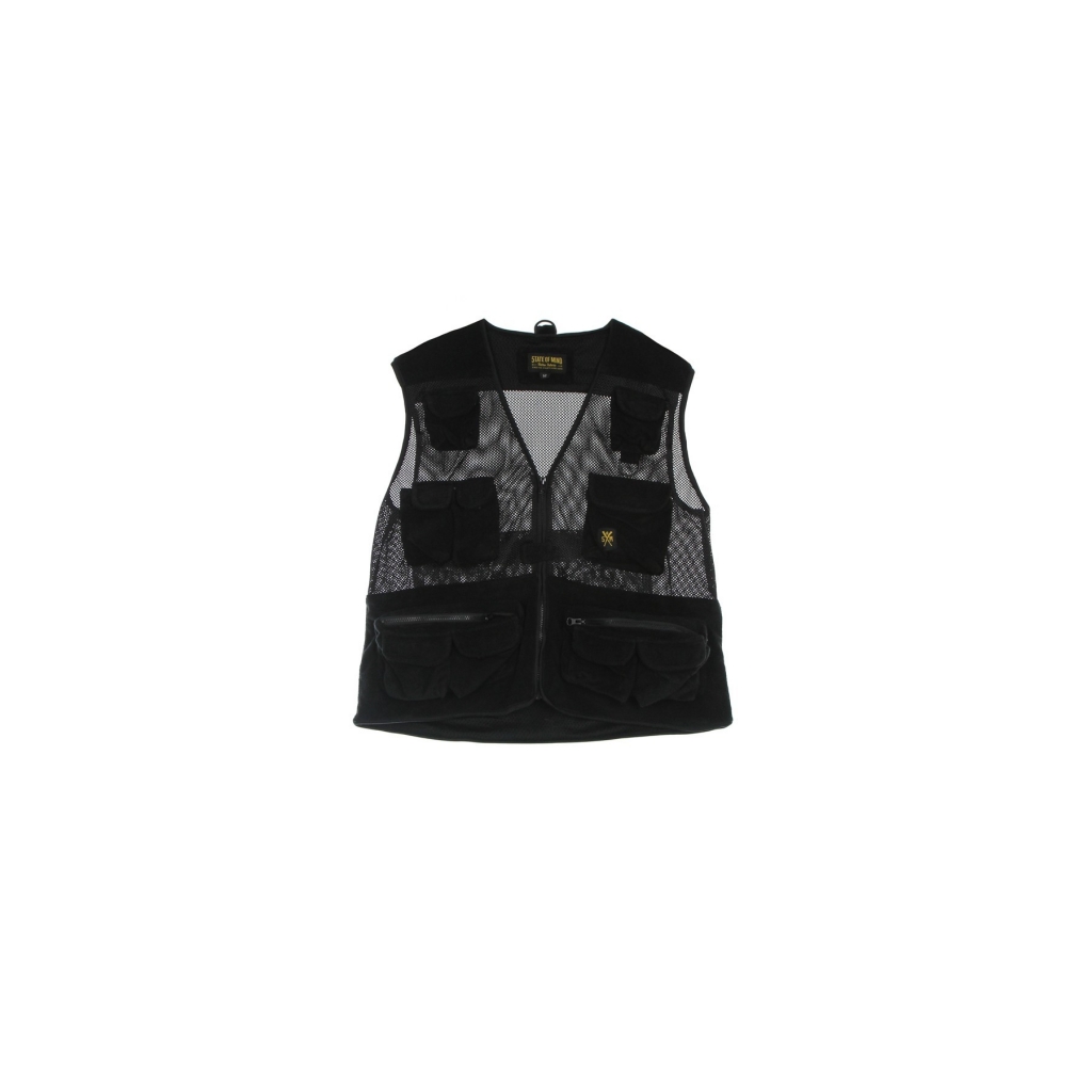 gilet smanicato uomo retrofuture towel sleeveless jacket BLACK