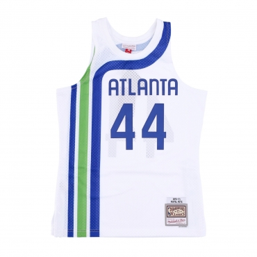 canotta basket uomo nba swingman jersey hardwood classics no 44 pete maravich 1970-71 atlhaw WHITE