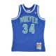 canotta basket uomo nba swingman jersey hardwood classics no 34 isaiah rider jr 1993-94 mintim BLUE