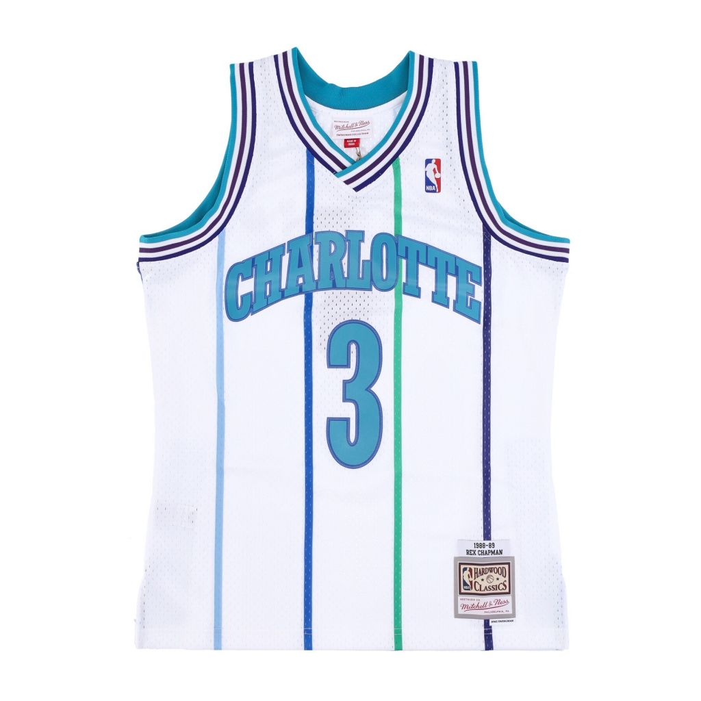 canotta basket uomo nba swingman jersey hardwood classics no 3 rex chapman 1988-89 chahor WHITE