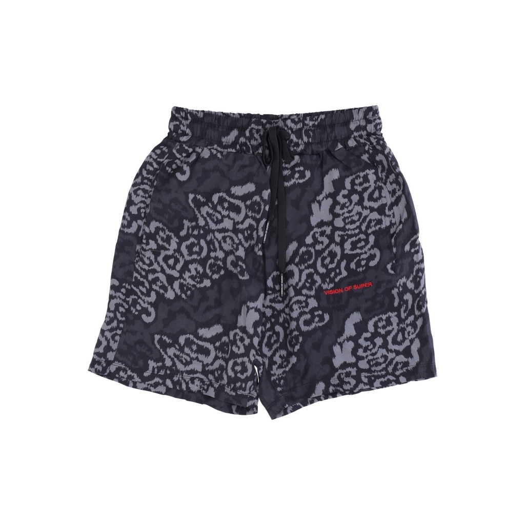 pantaloncino uomo allover leopard shorts BLACK