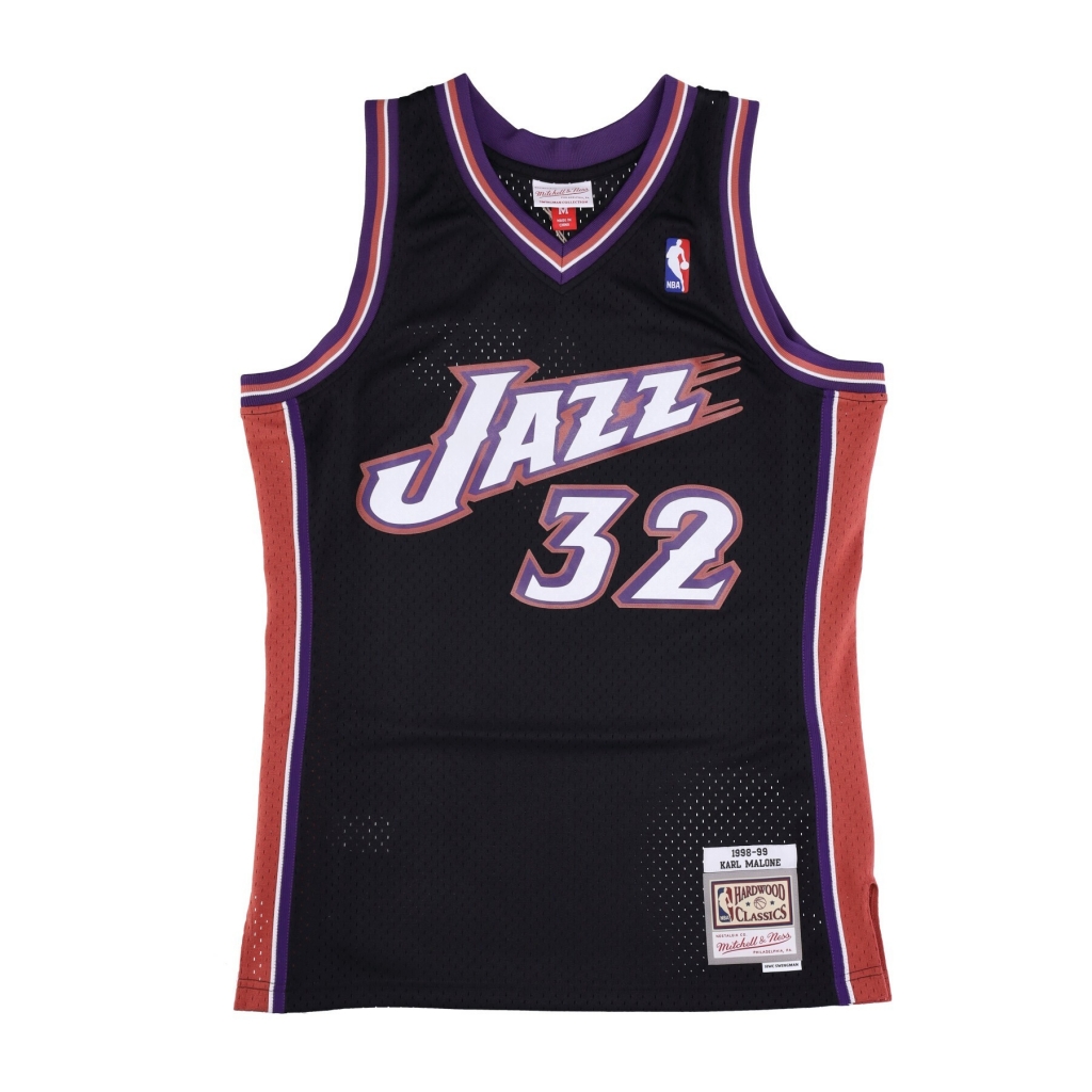 canotta basket uomo nba swingman jersey hardwood classics no 32 karl malone 1998-99 utajaz ORIGINAL TEAM COLORS