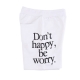 pantalone corto tuta felpato uomo dont happy be worry sweatshorts x smiley WHITE