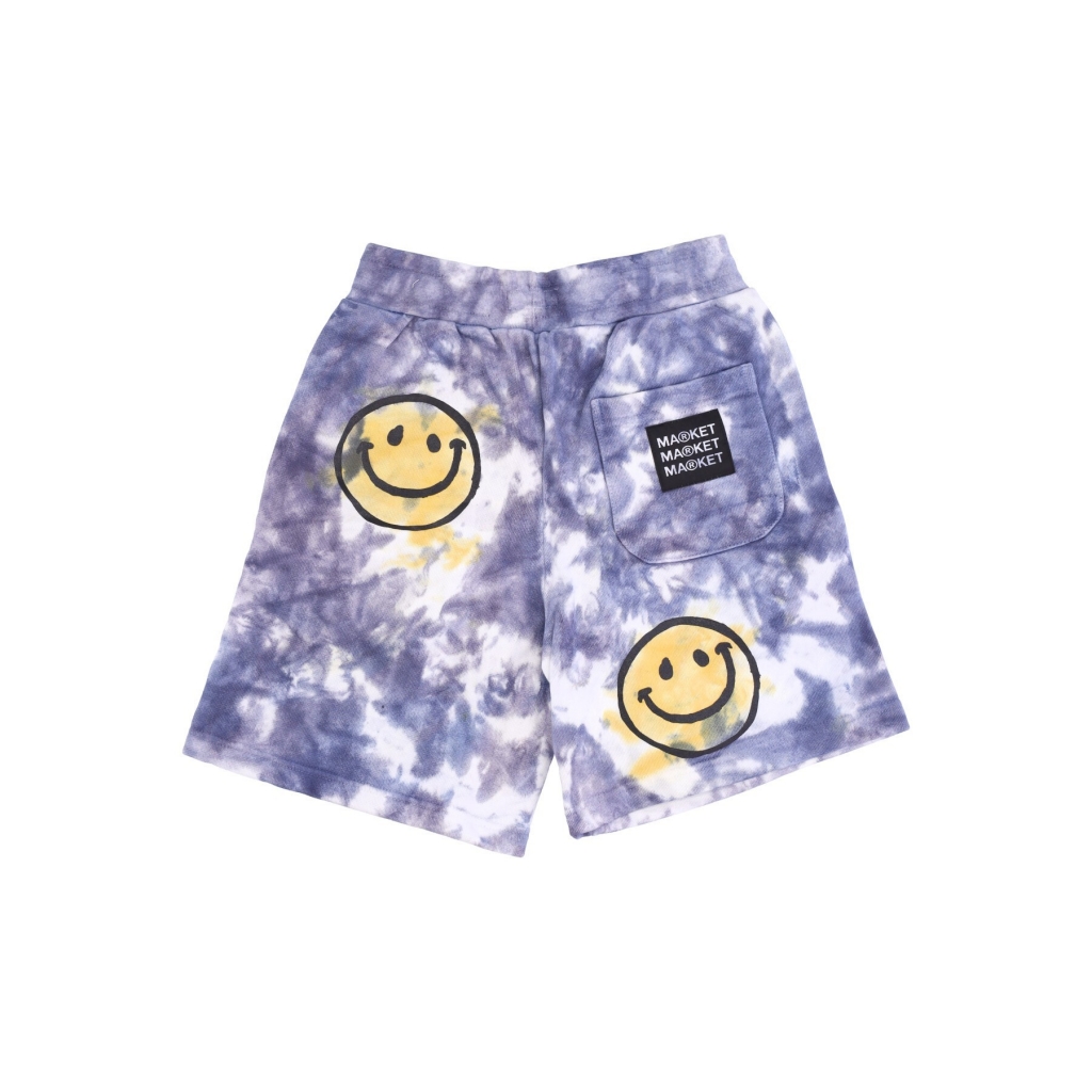 pantalone corto tuta felpato uomo sun dye sweatshorts x smiley YELLOW/BLUE TIE DYE