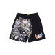 pantalone corto tuta felpato uomo world basketball game sweatshorts x smiley BLACK