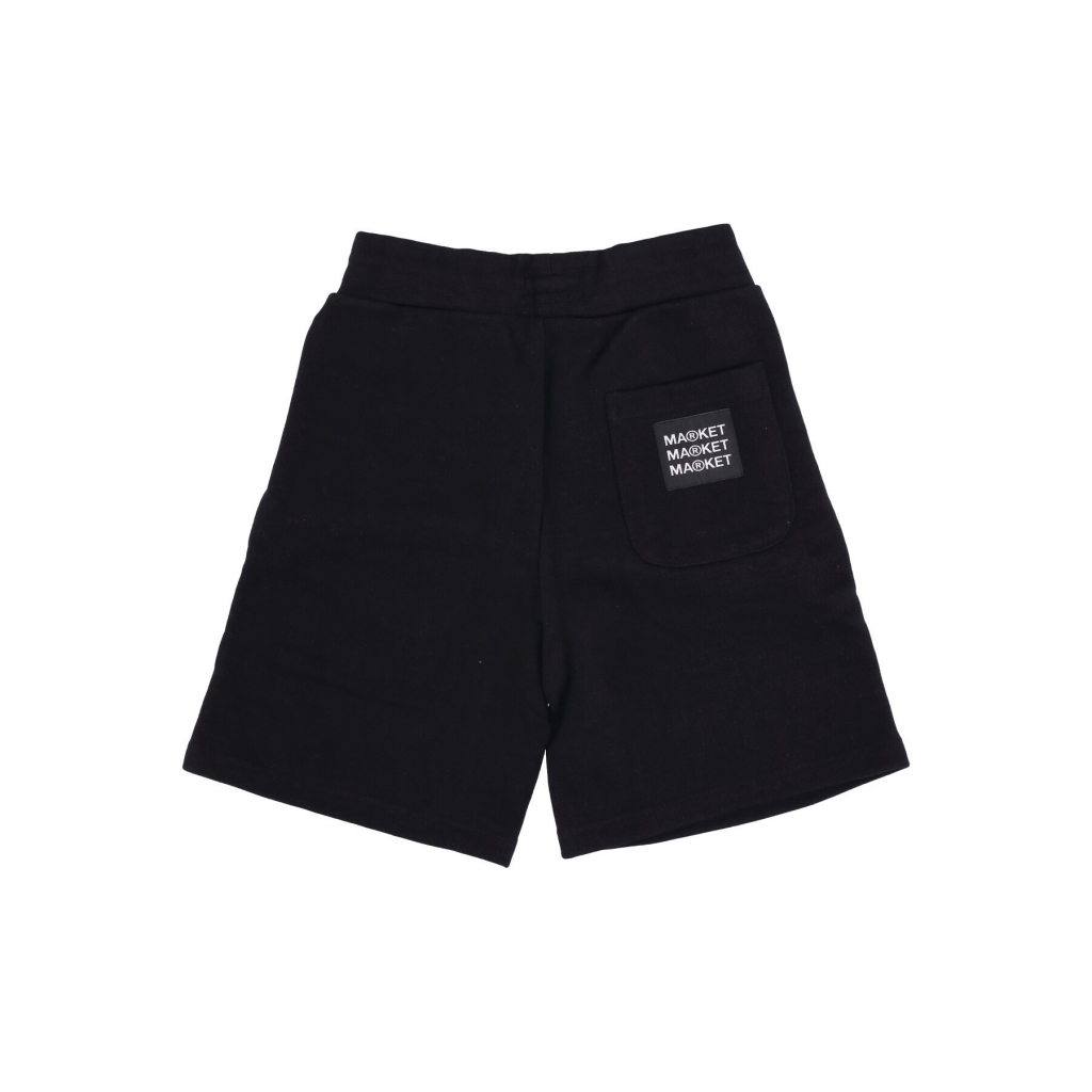 pantalone corto tuta felpato uomo good and evil sweatshorts x smiley BLACK