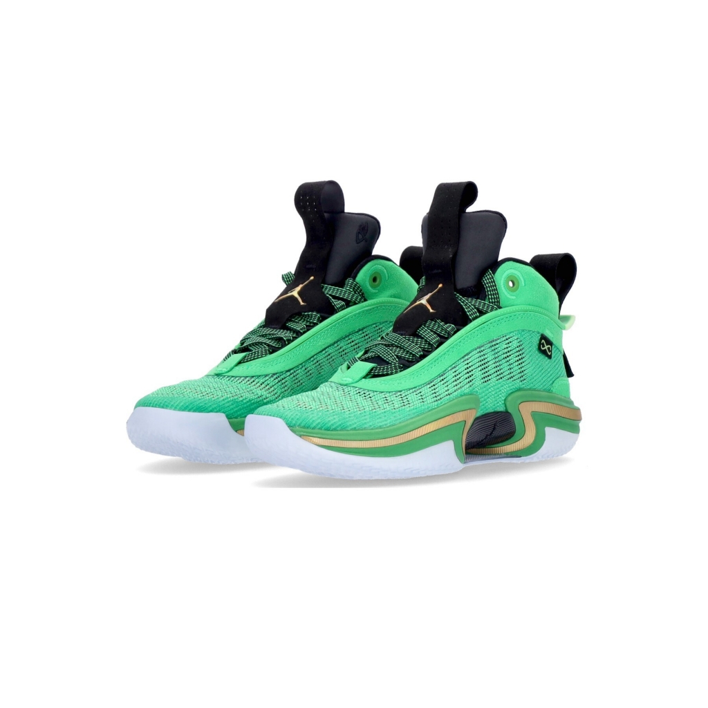 scarpa basket uomo air jordan xxxvi GREEN SPARK/METALLIC GOLD/BLACK