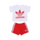 set t-shirt+short bambino short tee set WHITE/VIVID RED