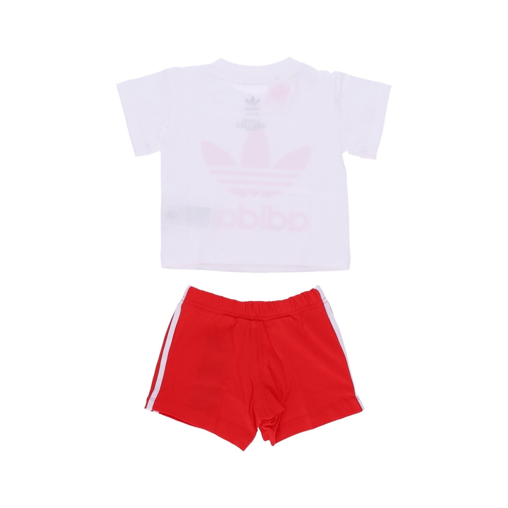 set t-shirt+short bambino short tee set WHITE/VIVID RED