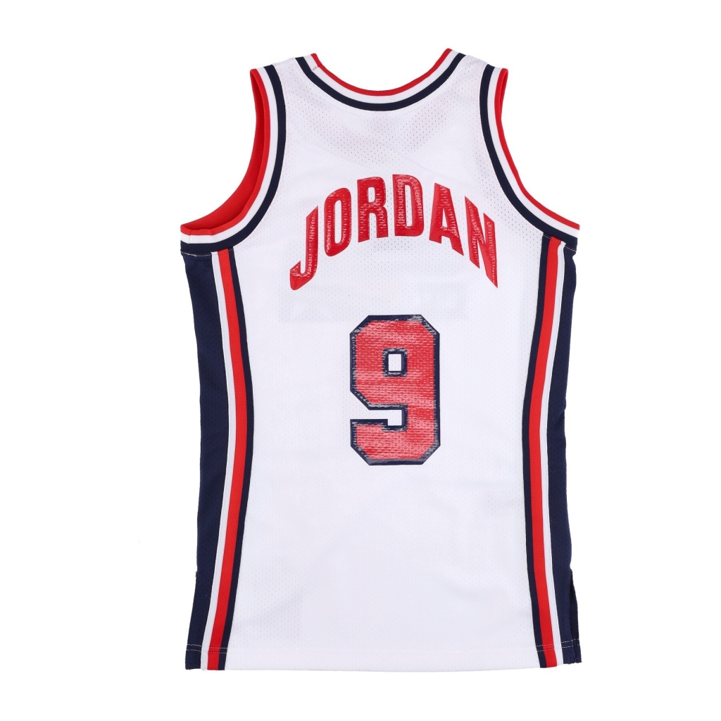 canotta basket uomo nba authentic jersey hardwood classics no 9 michael jordan 1992 team usa WHITE