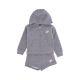 set felpa+short bambina nkg club fleece short set CARBON HEATHER