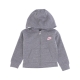 set felpa+short bambina nkg club fleece short set CARBON HEATHER