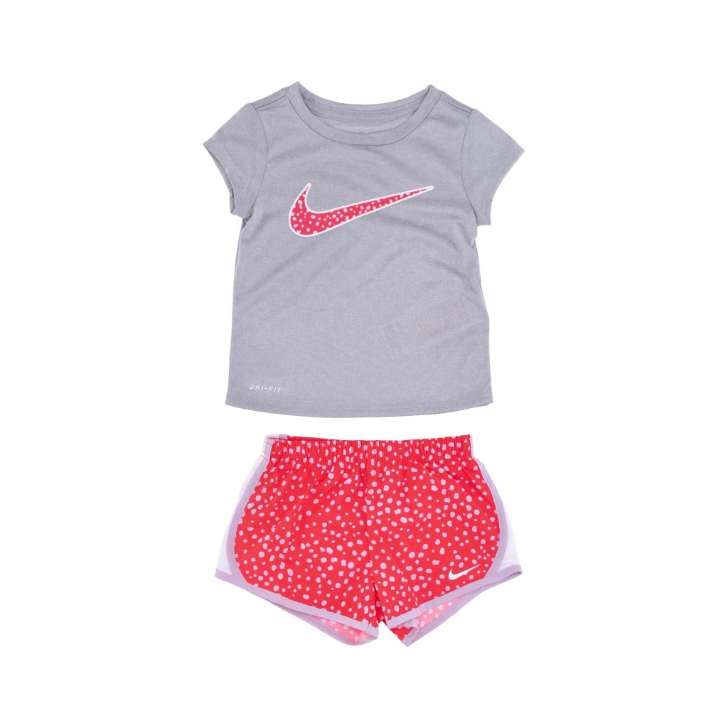 set t-shirt+short bambina animal spot aop FLASH CRIMSON