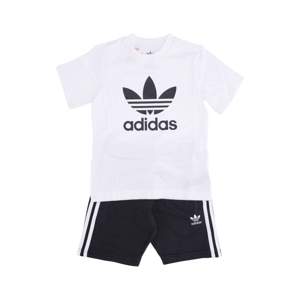 set t-shirt+short bambino short tee set WHITE/BLACK