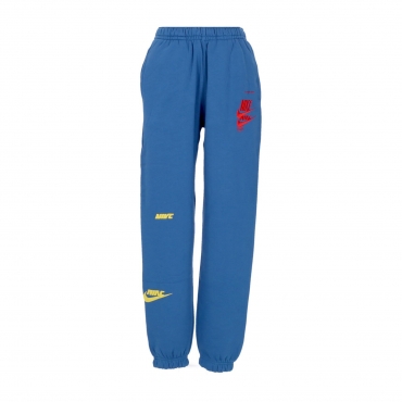 pantalone tuta felpato uomo sportswear essentials+ bb pant mfta DK MARINA BLUE/BLACK