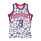 canotta basket uomo nba doodle swingman jersey hardwood classics no 3 allen iverson 1996-97 phi76e WHITE/ORIGINAL TEAM COLORS