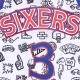 canotta basket uomo nba doodle swingman jersey hardwood classics no 3 allen iverson 1996-97 phi76e WHITE/ORIGINAL TEAM COLORS