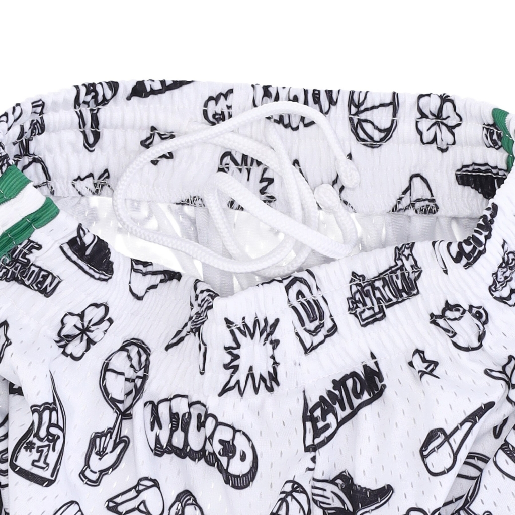 pantaloncino basket uomo nba doodle swingman shorts  hardwood classics boscel WHITE/ORIGINAL TEAM COLORS