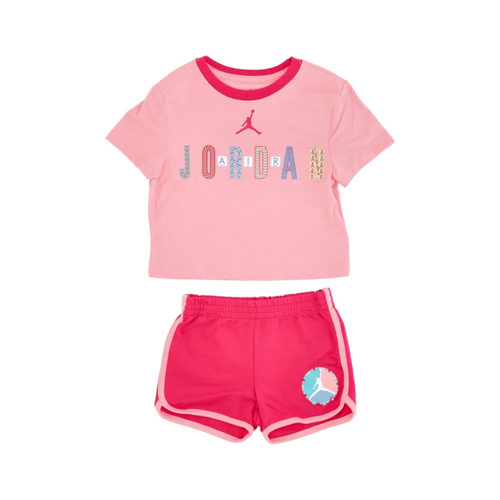 set t-shirt+short bambina bff short set RUSH PINK