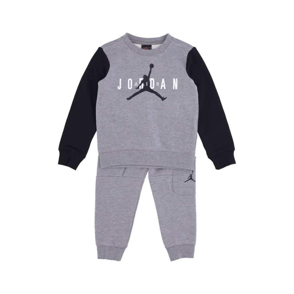 completo tuta bambino blocked cargo crew sets CARBON HEATHER