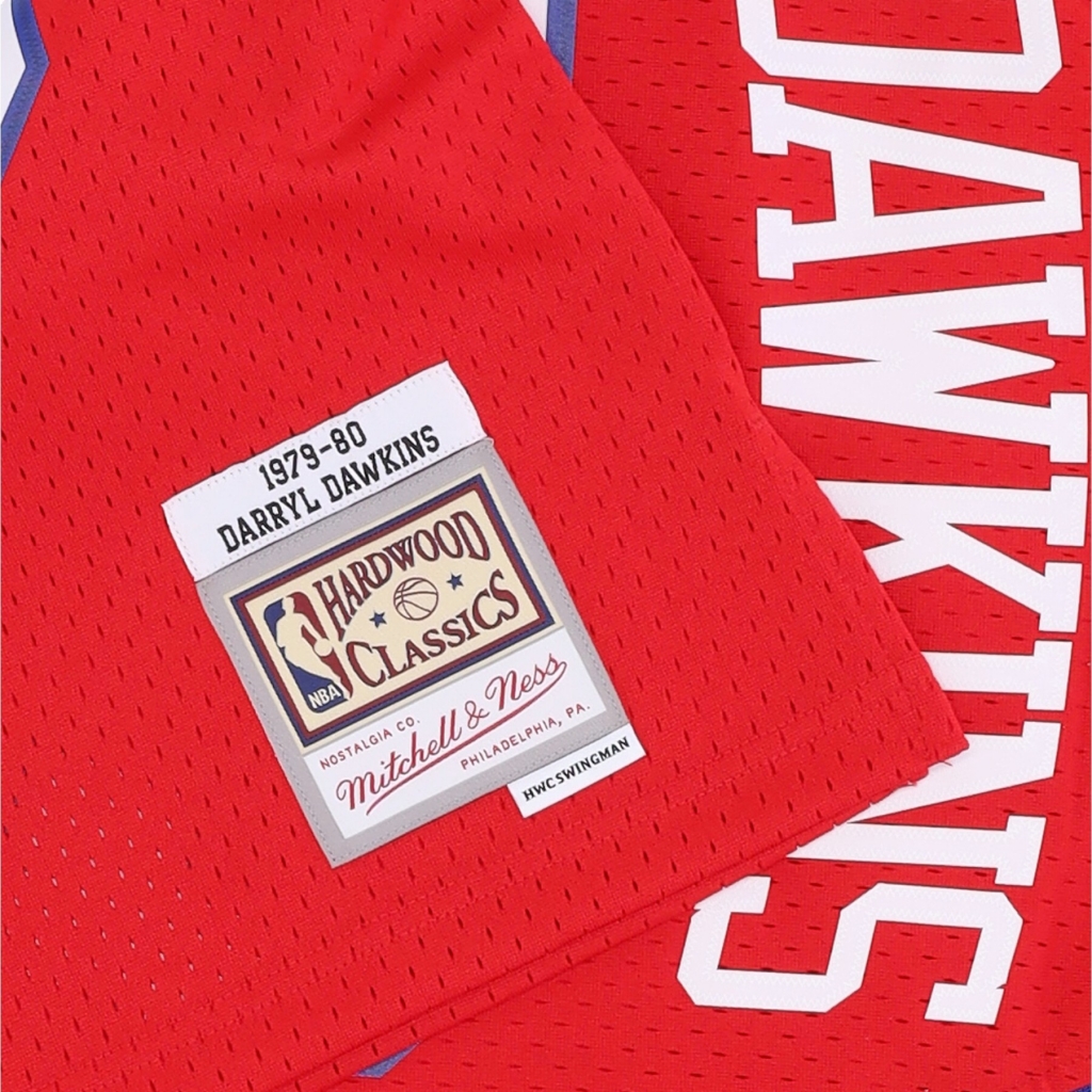 canotta basket uomo nba dark jersey hardwood classics no 53 darryl dawkins 1979-80 phi76e ORIGINAL TEAM COLORS