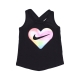 canotta bambina freeze tag heart tank BLACK