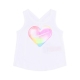 canotta bambina freeze tag heart tank WHITE