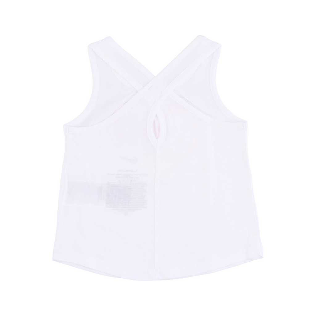 canotta bambina freeze tag heart tank WHITE