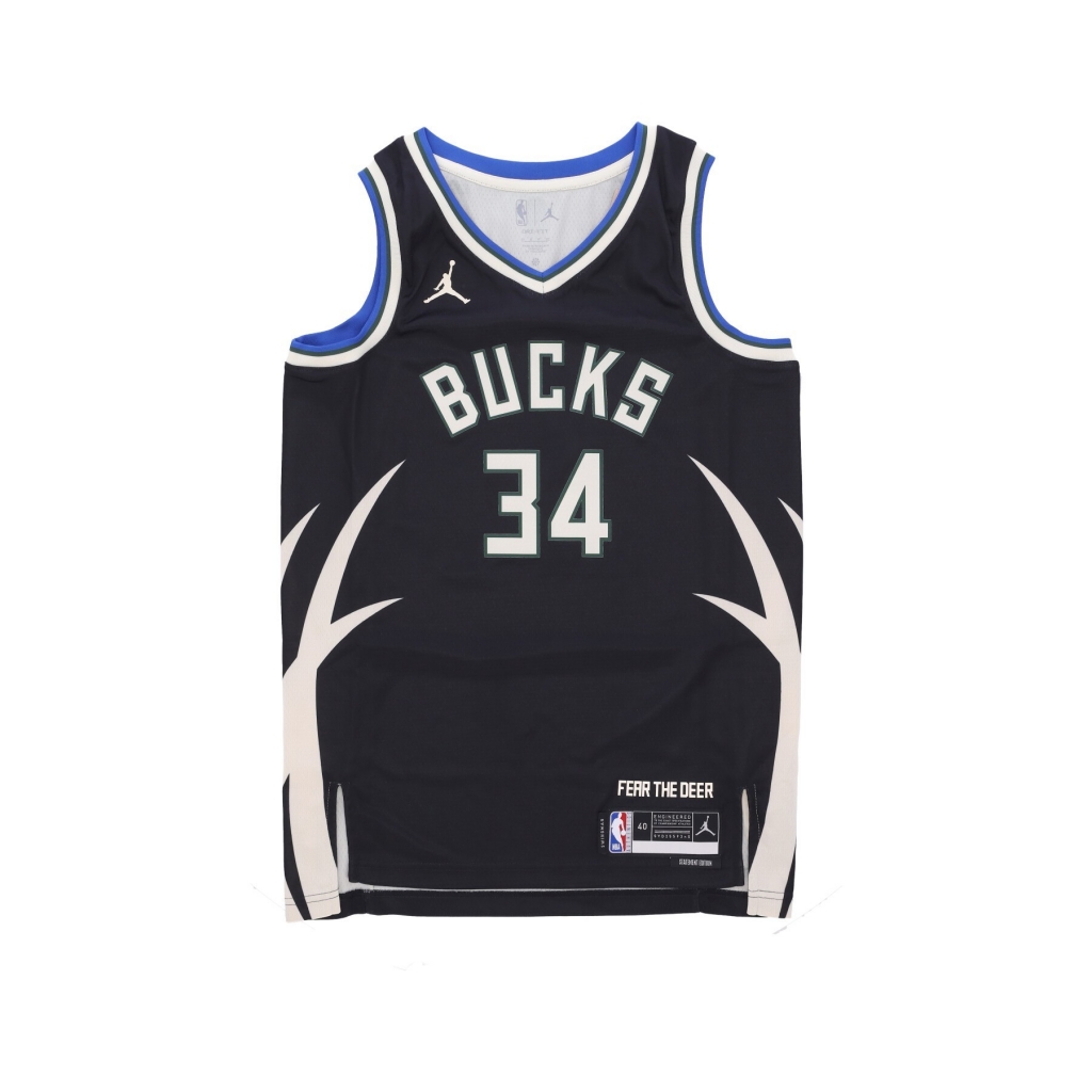 canotta basket uomo nba statement edition 22 dri-fit swingman jersey no 34 giannis antetokounmpo milbuc BLACK