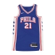 canotta basket uomo nba icon 23 dri-fit swingman jersey no 21 joel embiid phi76e RUSH BLUE