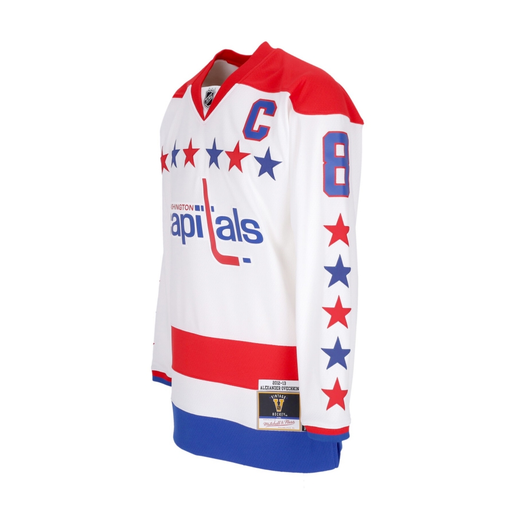 casacca hockey uomo nhl white alternate jersey 2012 no 8 ovechkin wascap WHITE/ORIGINAL TEAM COLORS