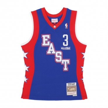 canotta basket uomo nba dark jersey all star 2004 no 3 allen iverson team east ROYAL