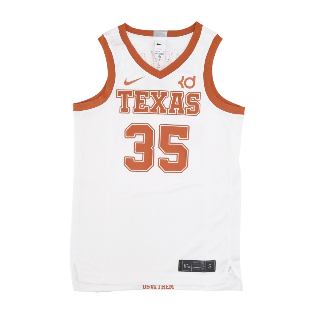 canotta basket uomo ncaa dri fit college swingman no 35 kevin durant texlon WHITE/DESERT ORANGE