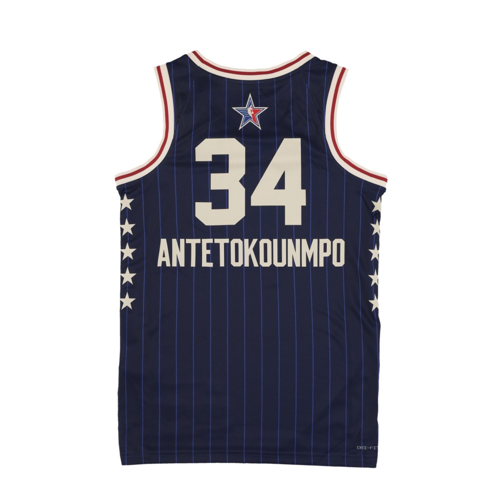 canotta basket uomo nba all star game 2024 dri-fit swingman jersey no 34 giannis antetokounmpo team east COLLEGE NAVY