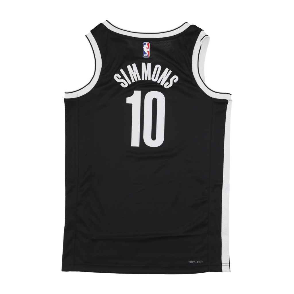 canotta basket uomo nba icon edition 2022/23 dri-fit swingman jersey no 10 ben simmons bronet BLACK