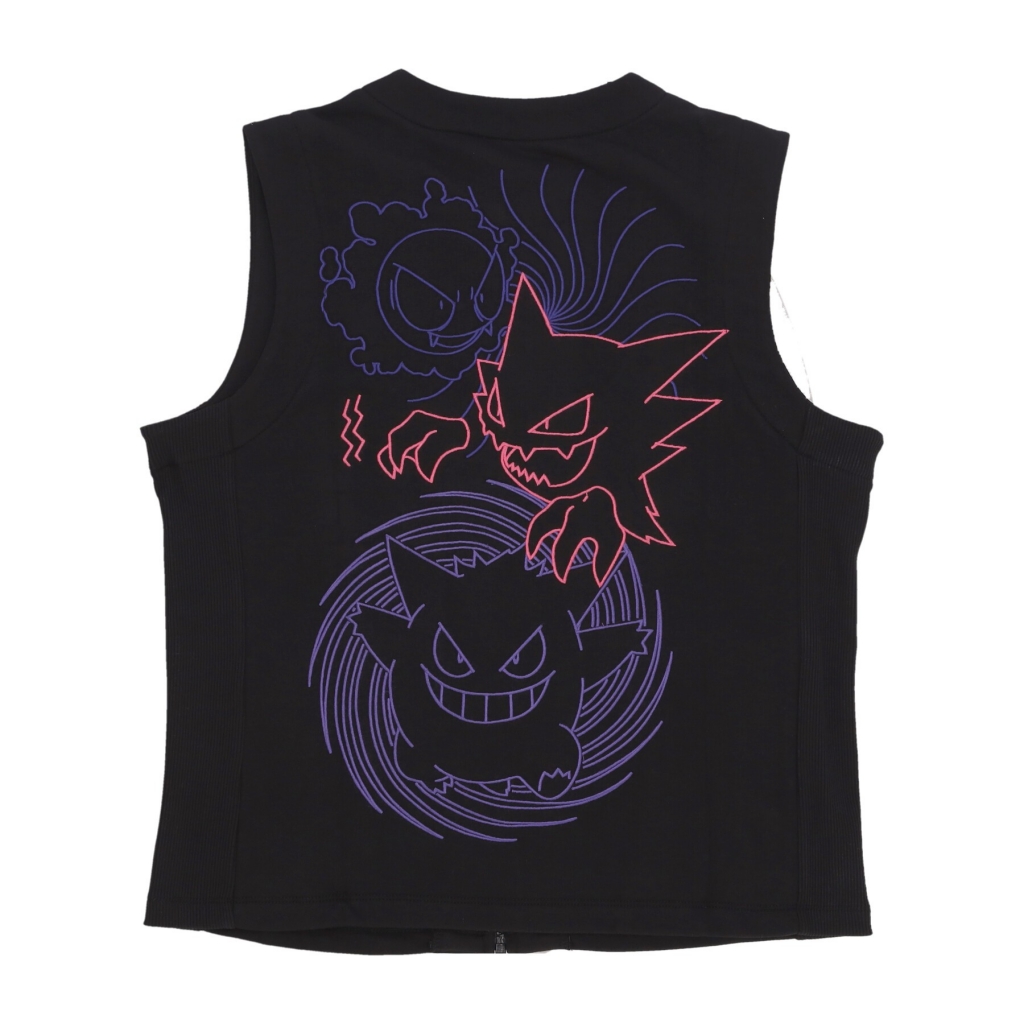 smanicato uomo gastly evolution zipped gilet x pokemon BLACK