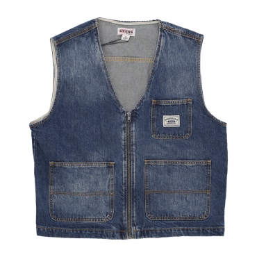 smanicato uomo go denim vest ORIGINALS DARK WASH