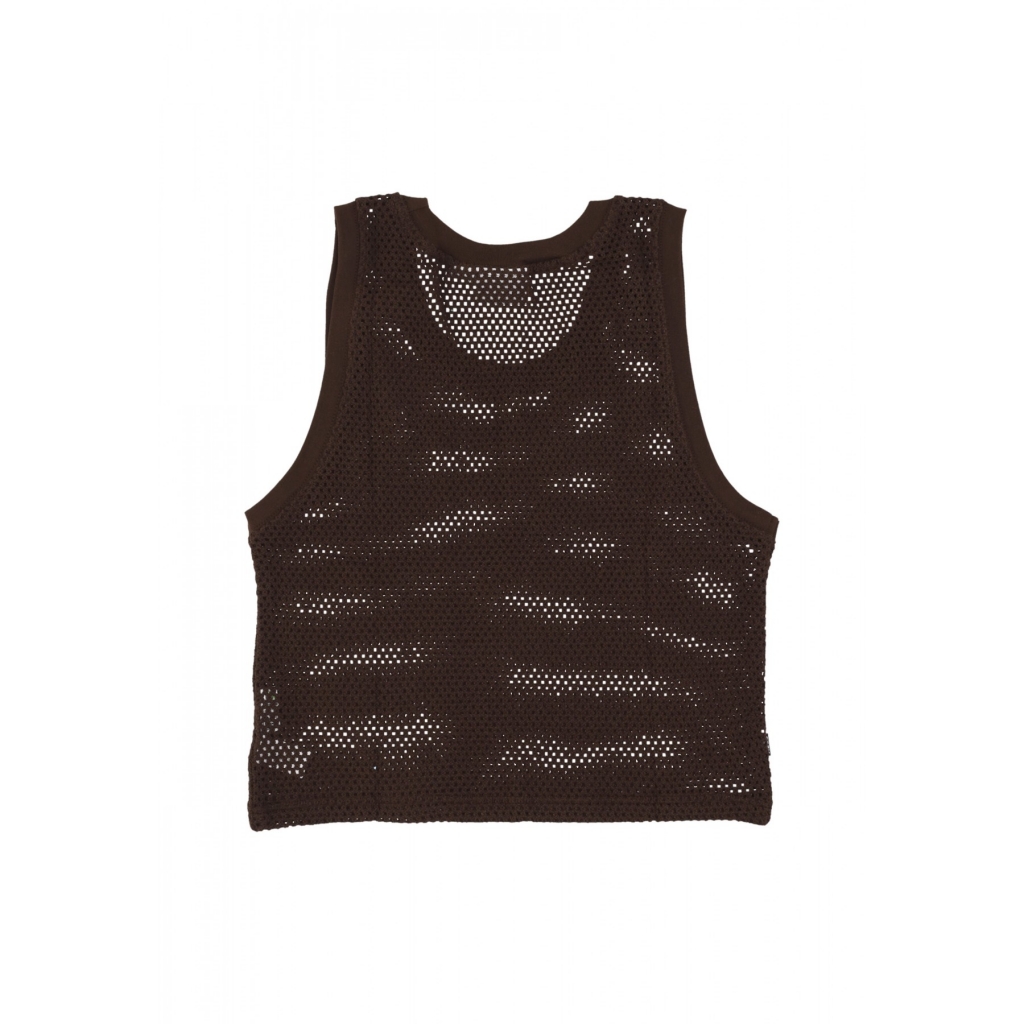 canotta donna hudson mesh tank JAVA BROWN