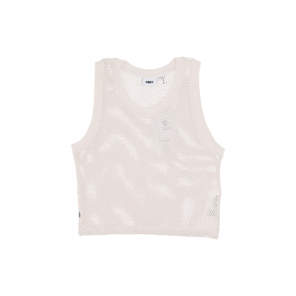 canotta donna hudson mesh tank UNBLEACHED