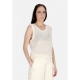 canotta donna hudson mesh tank UNBLEACHED