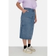 gonna lunga donna w painter s midi skirt LIGHT INDIGO