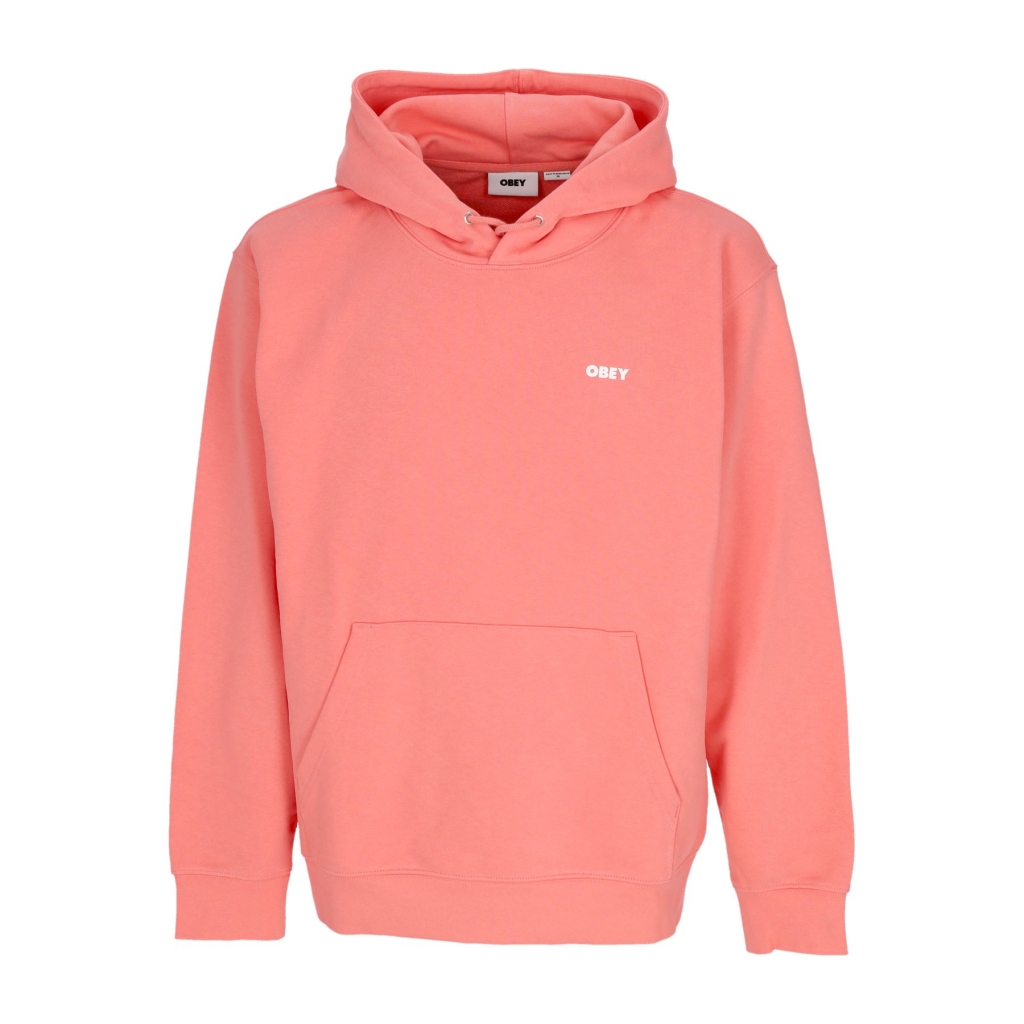 felpa leggera cappuccio uomo bold hood premium french terry SHELL PINK