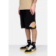 pantalone corto tuta felpato uomo nba postgame vintage logo fleece short loslak BLACK