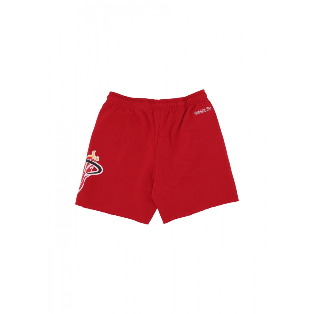 pantalone corto tuta felpato uomo nba postgame vintage logo fleece short miahea SCARLET