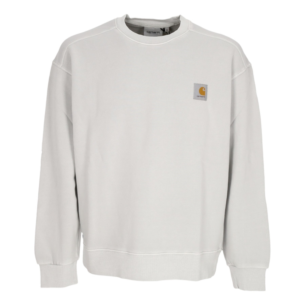 felpa leggera girocollo uomo nelson sweat SONIC SILVER GARMENT DYED