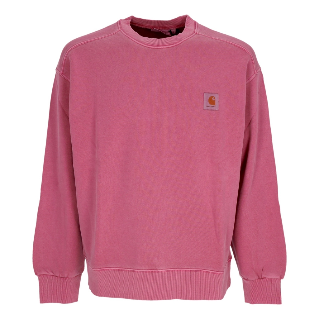 felpa leggera girocollo uomo nelson sweat MAGENTA GARMENT DYED