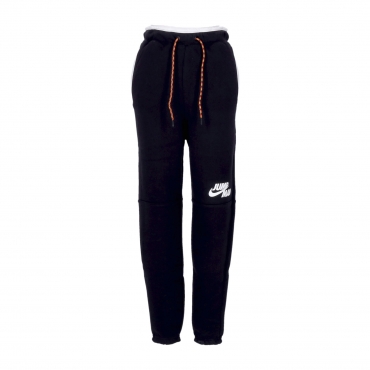 pantalone tuta felpato uomo jumpman fleece pant BLACK/WHITE