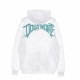 felpa leggera cappuccio uomo lettering 3d over hoodie WHITE