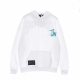 felpa leggera cappuccio uomo lettering 3d over hoodie WHITE